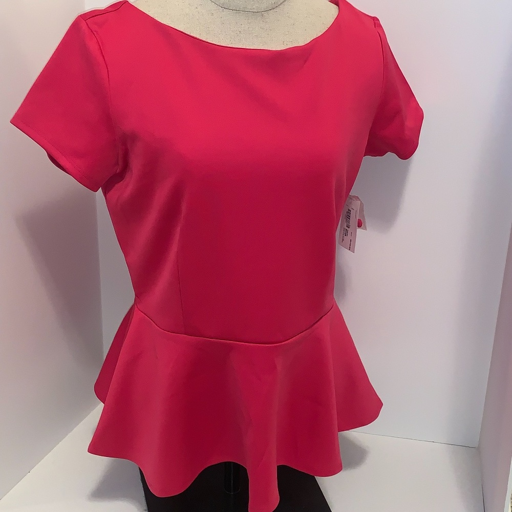 BISOU BISOU PINK ROSE  WOMEN'S SIZE MEDIUM SPANDEX TOP